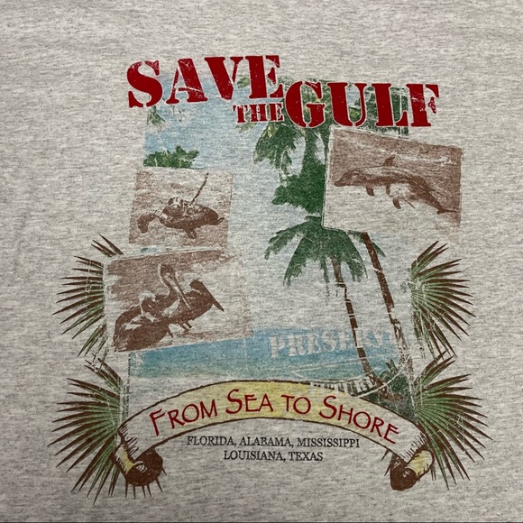 Save the Gulf Print T-shirt Size Medium - Picture 4 of 12